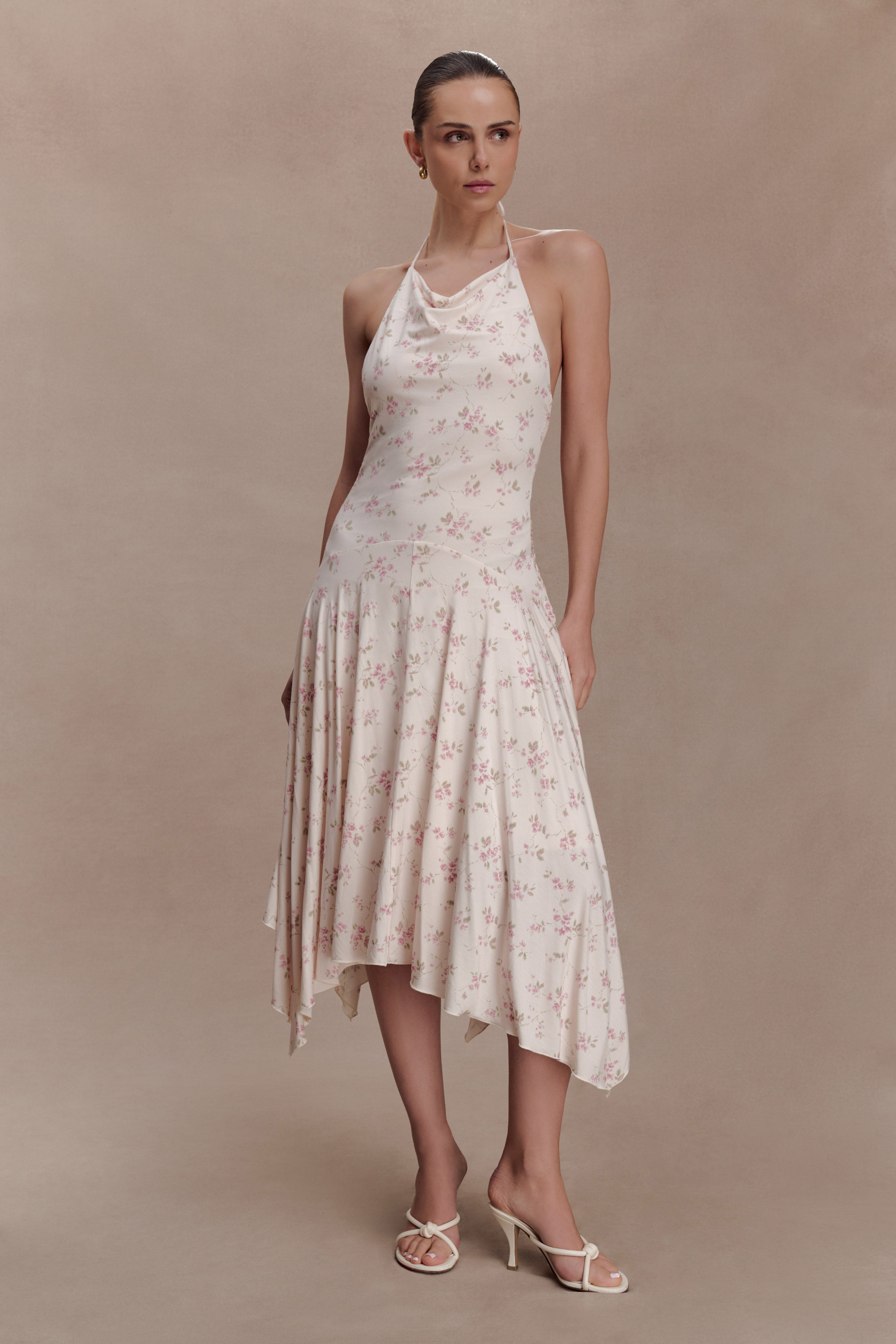 Sylvie Modal Hankie Midi Dress - Floral Ditsy Print